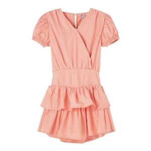 Habitual Girl's Puff-Sleeve Ruffle Skirt Romper